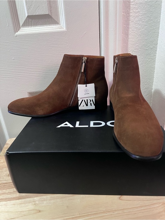 ❗️Brand new❗️Zara Men\'s Dark Brown suede ankle boots leather main image 6